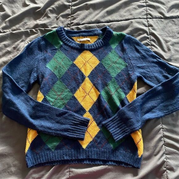 American Eagle Men's Argyle Pullover Sweater Multicolor Size XS - Picture 1 of 2
